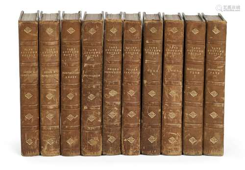 AUSTEN. (J.), THE NOVELS OF JANE AUSTEN, 10 Vols., with half green half-leather boards, Ed. R. B.