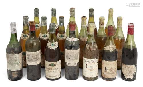 Eighteen bottles of French red and white wine, comprising 1978 Chassagne Montrachet x 7, 1979