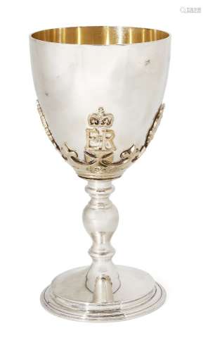 A limited edition silver goblet by Asprey & Co., London, c.1972, the base numbered 17, made to