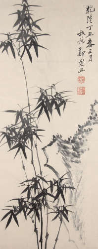 ZHENG BANQIAO        PICTURE OF BAMBOO AND STONES
