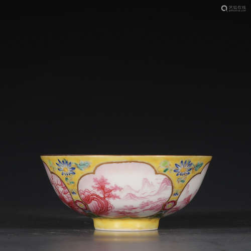 CHINESE FAMILLE ROSE PORCELAIN BOWL, MARKED