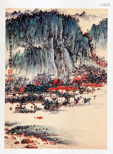 CHINESE LANDSCAPE SCROLL PAINTING