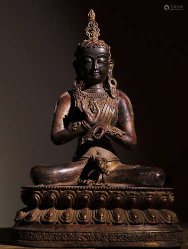 CHINESE BRONZE SEATED AMITAYUS