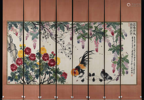 Chinese Painting Screens - Qi Baishi