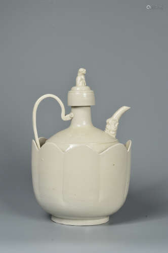 Chinese Ding Wave Porcelain Pot