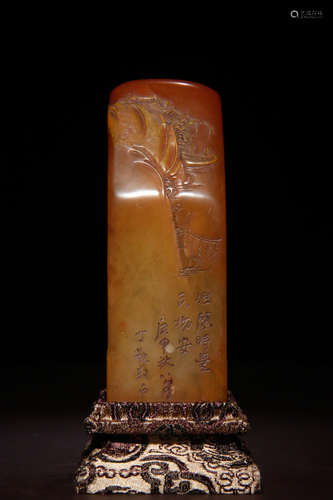 TIANHUANG STONE SEAL CARVED WITH STORY&POETRY