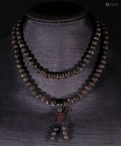 CHENXIANG WOOD STRING NECKLACE WITH 108 BEADS