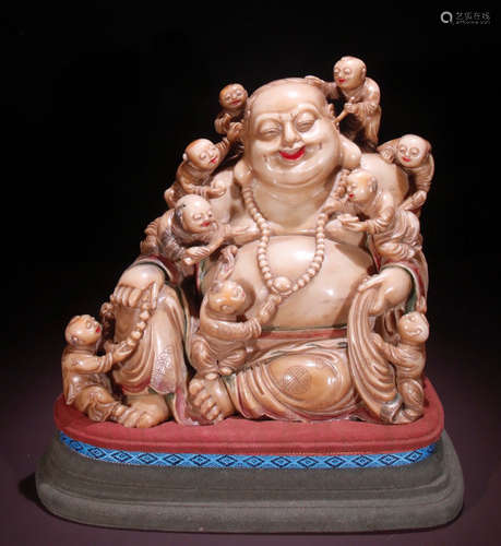 SHOUSHAN STONE MAITREYA BUDDHA STATUE