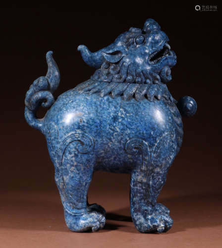 LAZULI CENSER SHAPED WITH BEAST