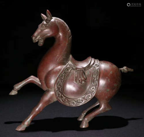 COPPER HORSE ORNAMENT