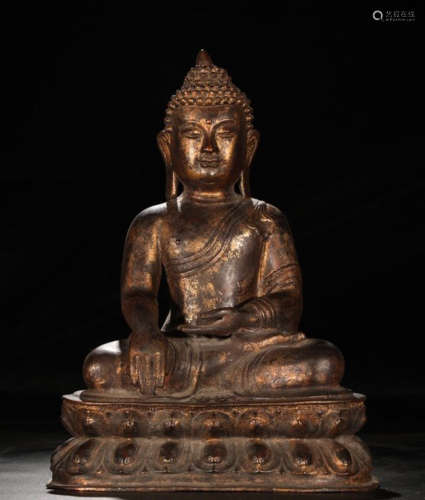 COPPER SAKYAMUNI BUDDHA STATUE