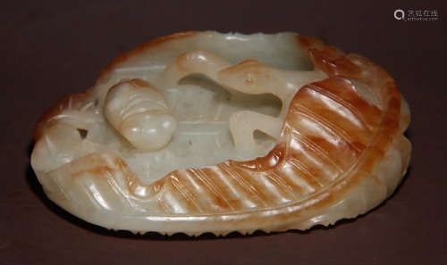 HETIAN JADE PENDANT CARVED WITH CICADA