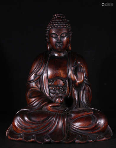 CHENXIANG WOOD SAKYAMUNI BUDDHA STATUE
