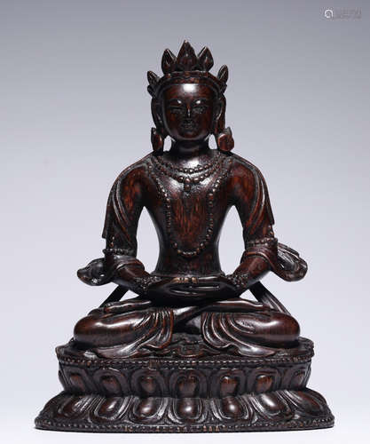 CHENXIANG WOOD LONGEVITY BUDDHA STATUE