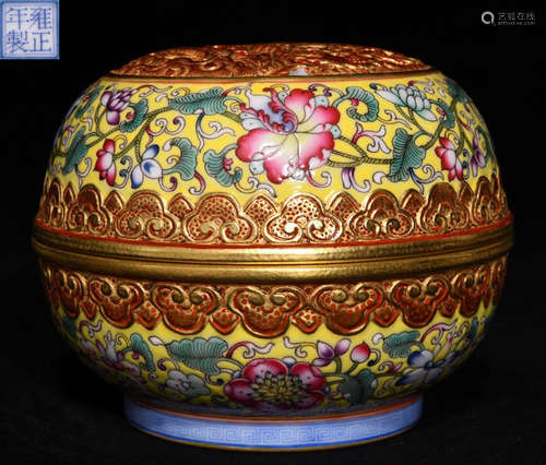 YONGZHENGNIANZHI MARK ENAMELED GLAZE CENSER