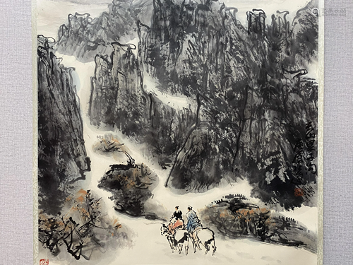 A CHINESE FIGURE PAINTING, GUO GONGDA MARK