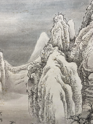 A CHINESE LANDSCAPE PAINTING, BAI XUESHI MARK