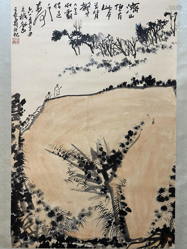 A CHINESE BIRD-AND-FLOWER PAINTING, PAN TIANSHOU MARK