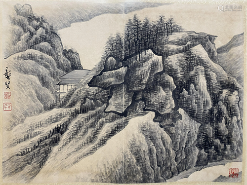 A CHINESE LANDSCAPE PAINTING, GONGXIAN MARK