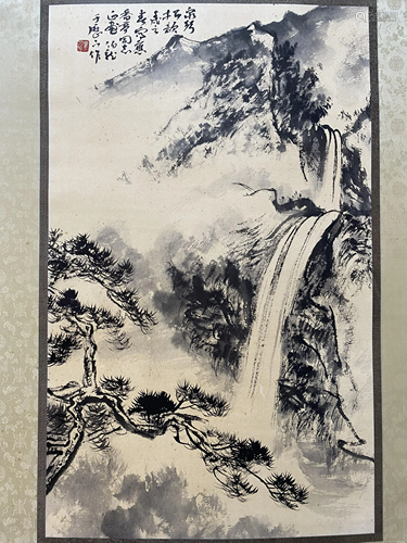 A CHINESE LANDSCAPE PAINTING, HEI BOLONG MARK