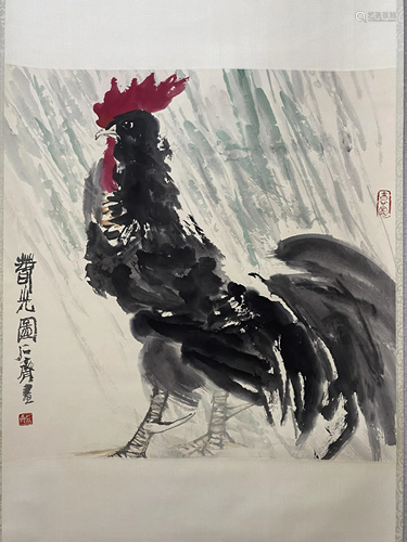 A CHINESE BIRD-AND-FLOWER PAINTING, SHIQI MARK