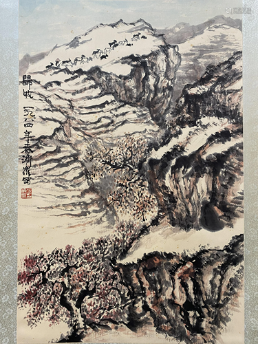 A CHINESE BIRD-AND-FLOWER PAINTING, FANG JIZHONG MARK