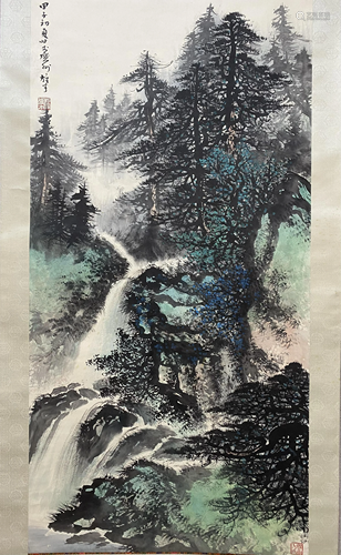 A CHINESE LANDSCAPE PAINTING, LI XIONGCAI MARK