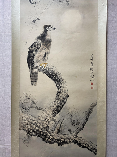 A CHINESE BIRD-AND-FLOWER PAINTING, GAO JIANFU MARK