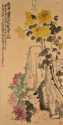 Peinture - Pan tianshou 潘天寿 花卉图