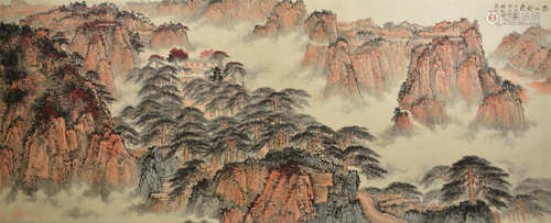 Peinture -Qian songyan 钱松嵒 泰山秋色