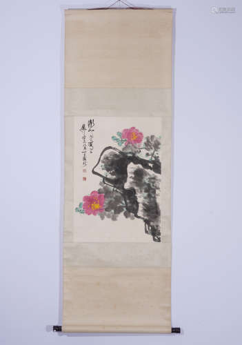 A CHINESE PAINTING FLOWERS