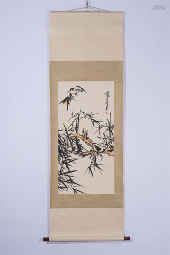 A CHINESE PAINTING BIRDS AND BRANCHES