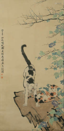 A CHINESE PAINTING CATS