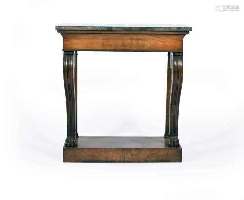 A 19th century, Regency style, mahogany console table