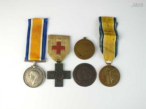 A collection of five medals