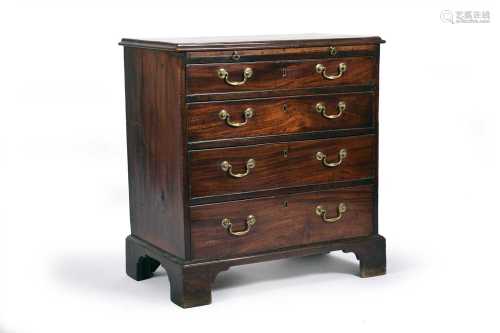 A George III mahogany chest of 4 long drawers, of good propo...