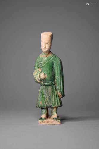 A Chinese lead-glazed funerary figure, Ming Dynasty