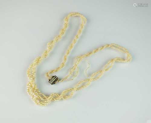 A 19th century graduated seed pearl necklace