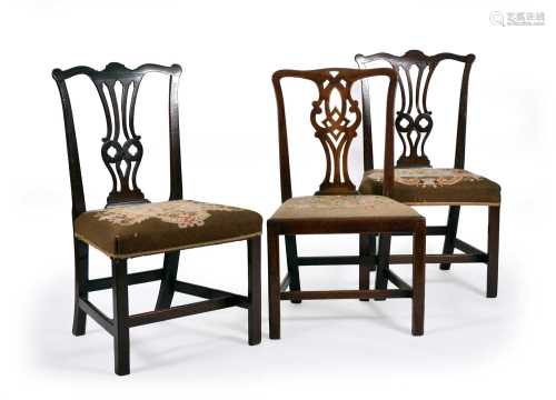A late George III and later, harlequin set of 6 mahogany, Ch...