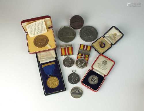 A large collection of silver, cupro-nickel, white metal and ...