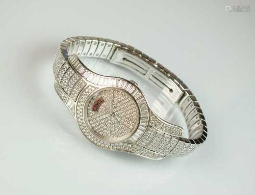 Ebel, A lady's 18ct white gold and diamond set bracelet watc...