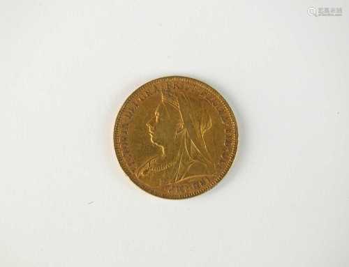 A Victoria Old Head sovereign