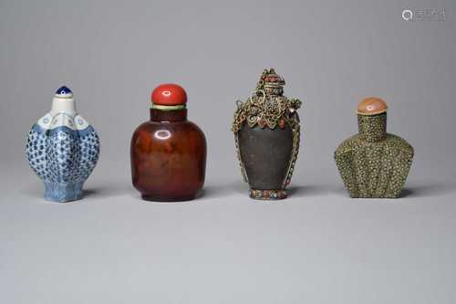 Four Chinese snuff bottles