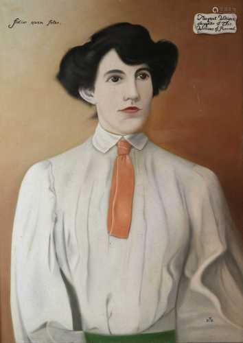Pair of Portraits of Margaret Williams (1880-1969) of Pencoe...