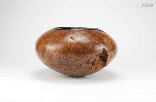 Mike 'Chai' Scott, a large carved burr elm bowl form vessel