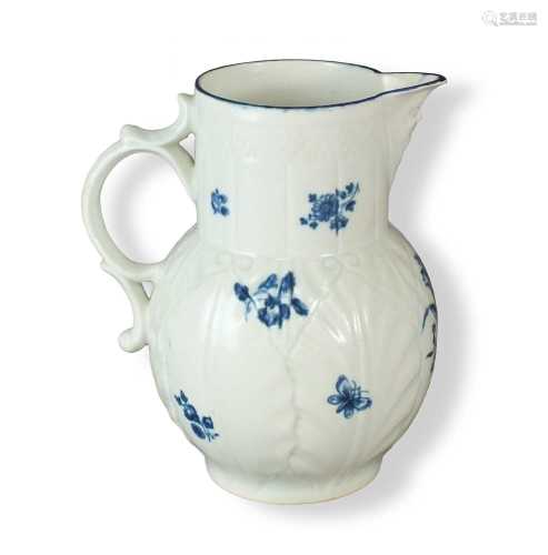 Worcester 'Gillyflower' cabbage leaf jug, circa 1770-80