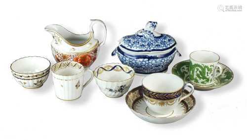 A group of Caughley, Coalport and Worcester
