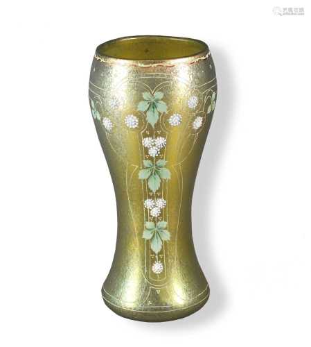 Art Nouveau Loetz enamelled glass vase