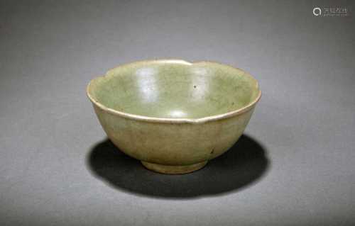 A Chinese Longquan celadon lotus bowl, Ming Dynasty