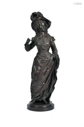 After Ernest Rancoulet, 'Amazone', a large bronze figure of ...